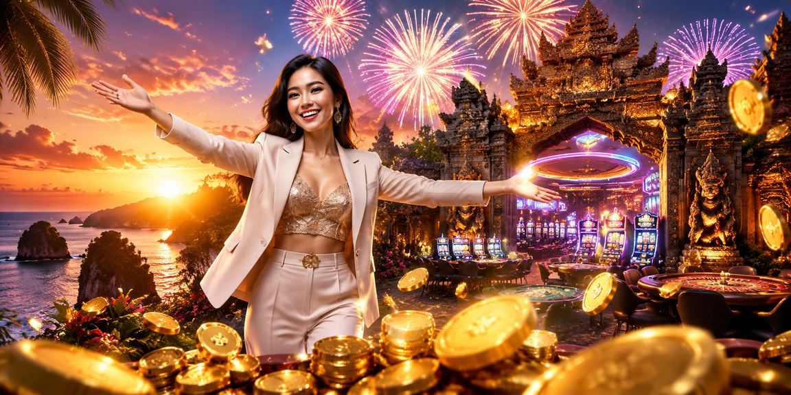 Suasana festival malam hari dengan dekorasi warna-warni dan aktivitas betting ramai